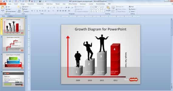 Growth Diagram Template for PowerPoint    